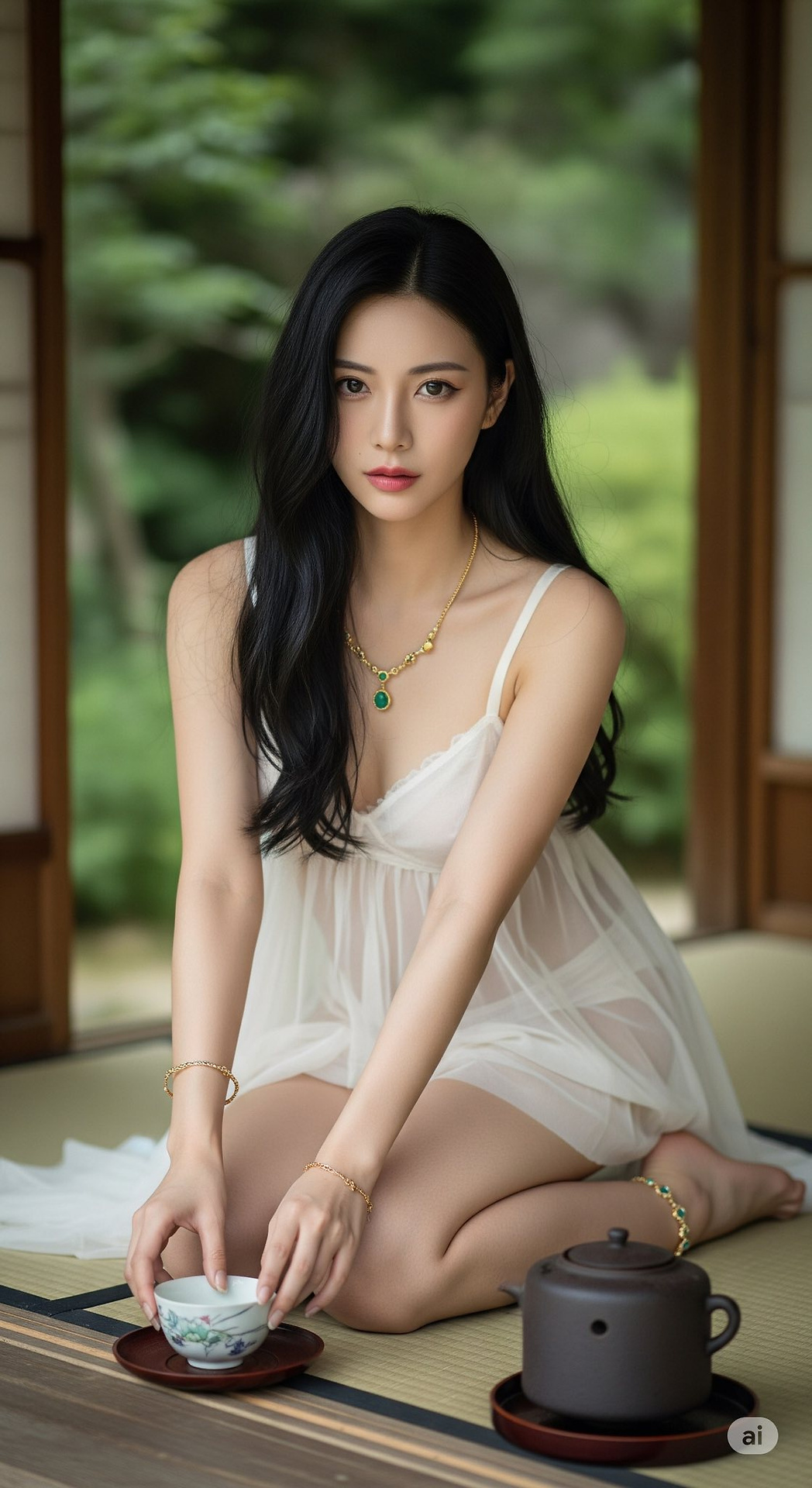奉茶的妹子