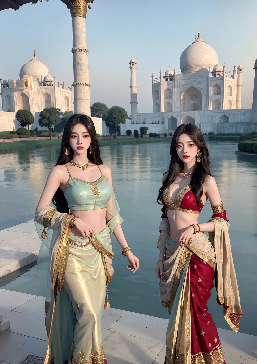 Beautiful Woman of the Taj Mahal
