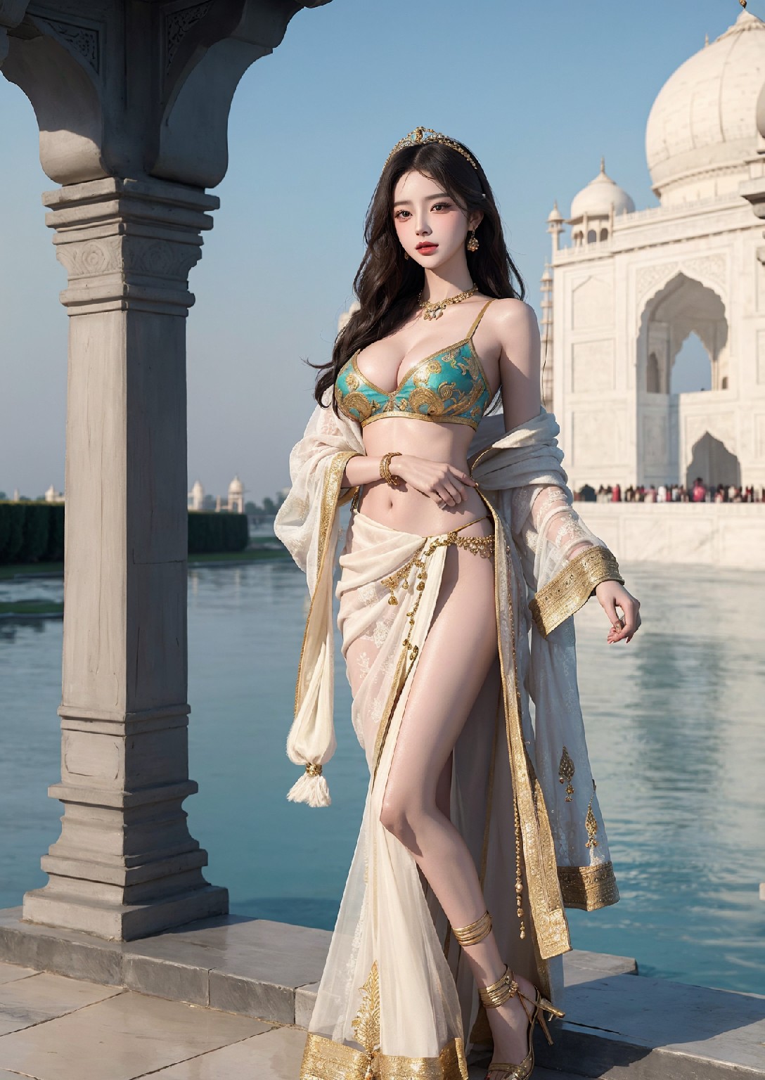 泰姬陵的美麗女人