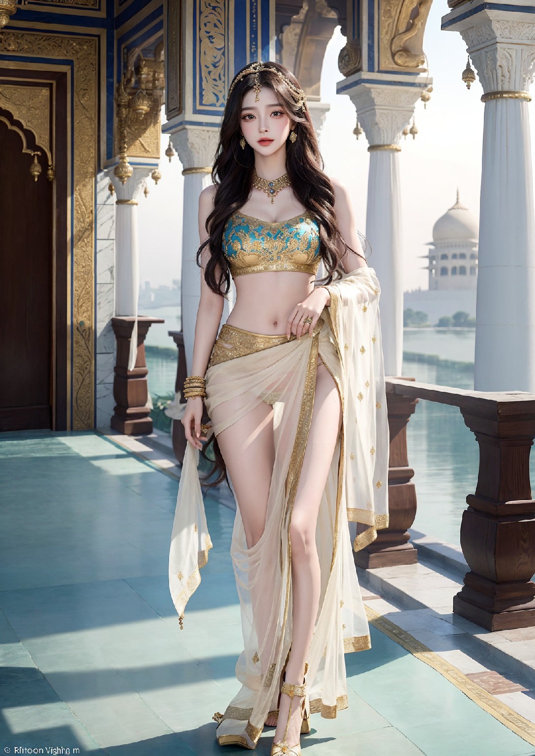 泰姬陵的美麗女人