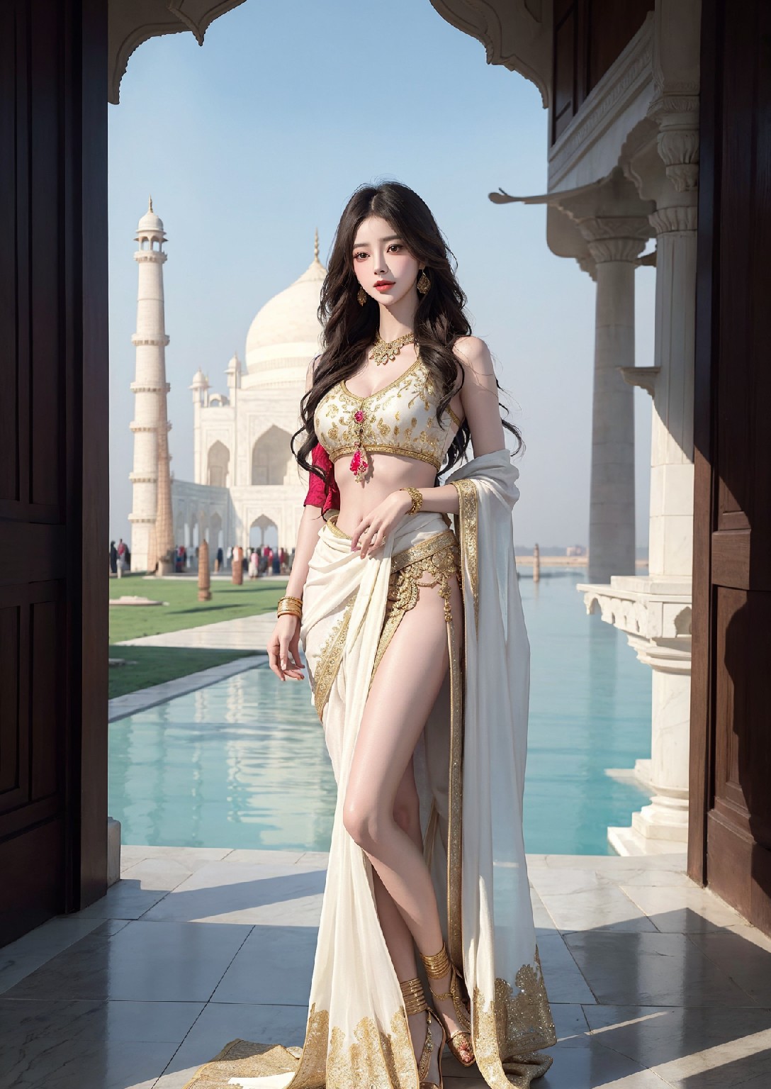 泰姬陵的美麗女人