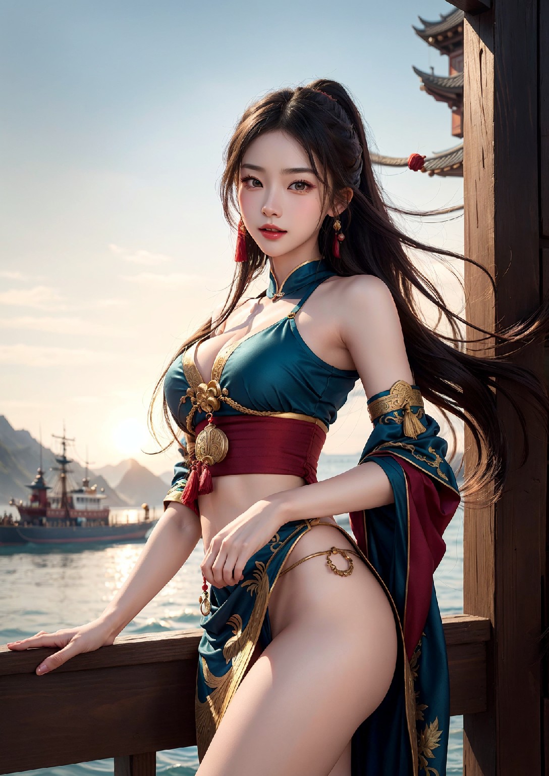 航行到西方的東方女孩