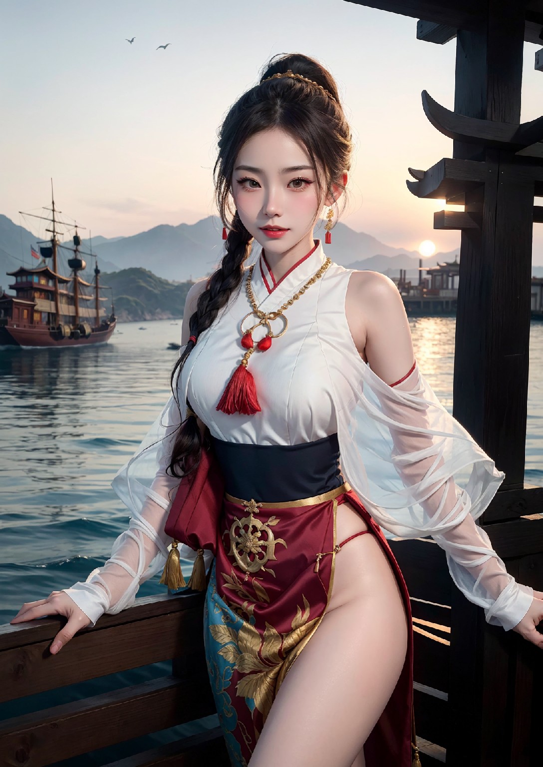 航行到西方的東方女孩