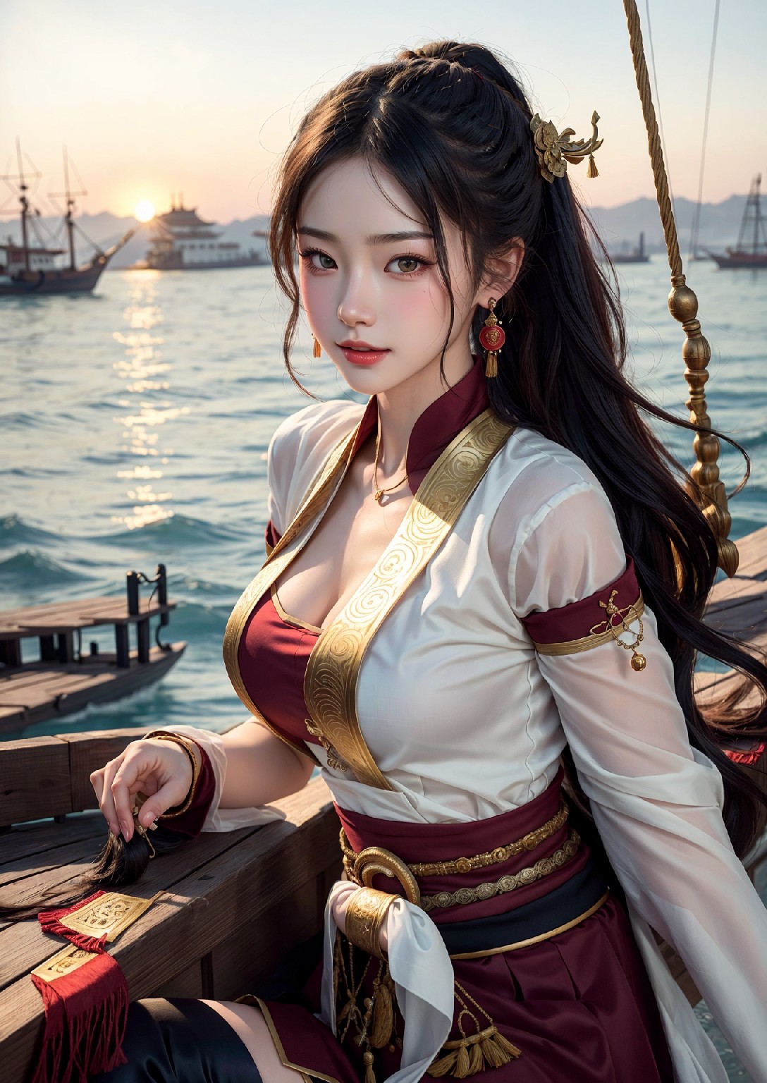 航行到西方的東方女孩