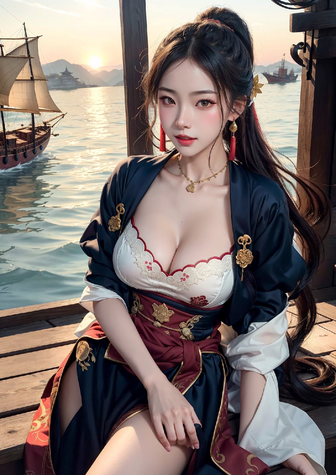 航行到西方的東方女孩