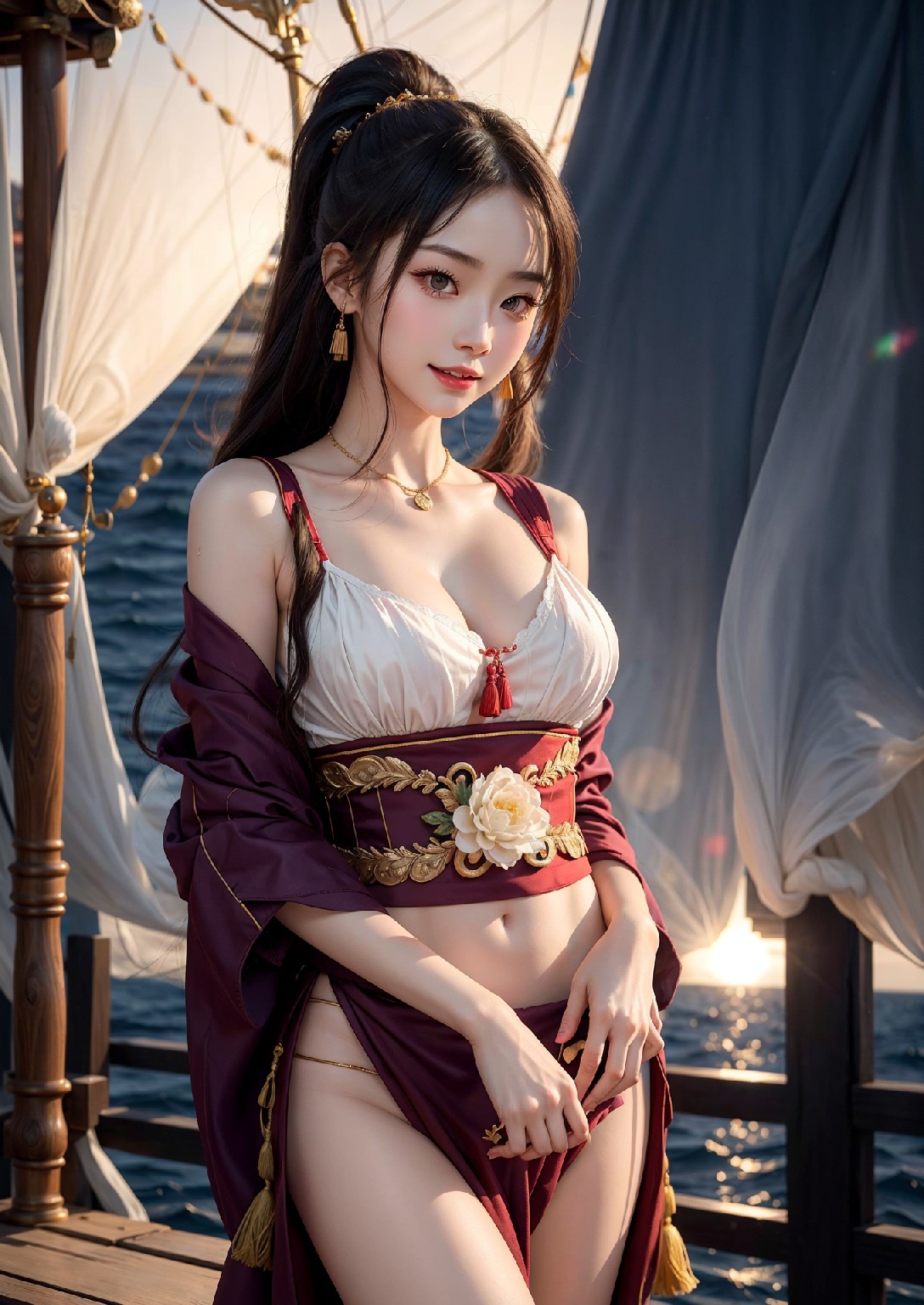 航行到西方的東方女孩