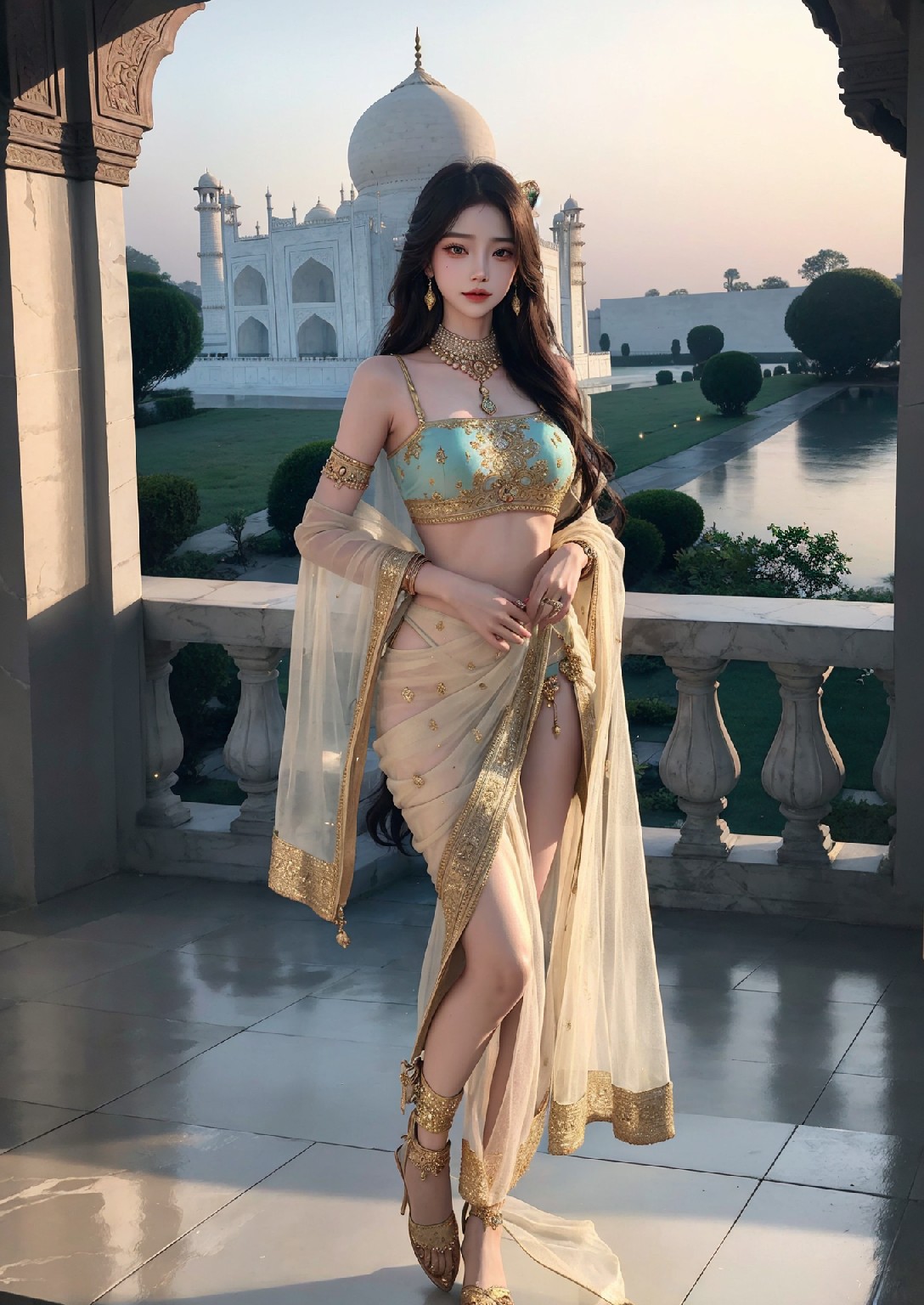 Beautiful Woman of the Taj Mahal