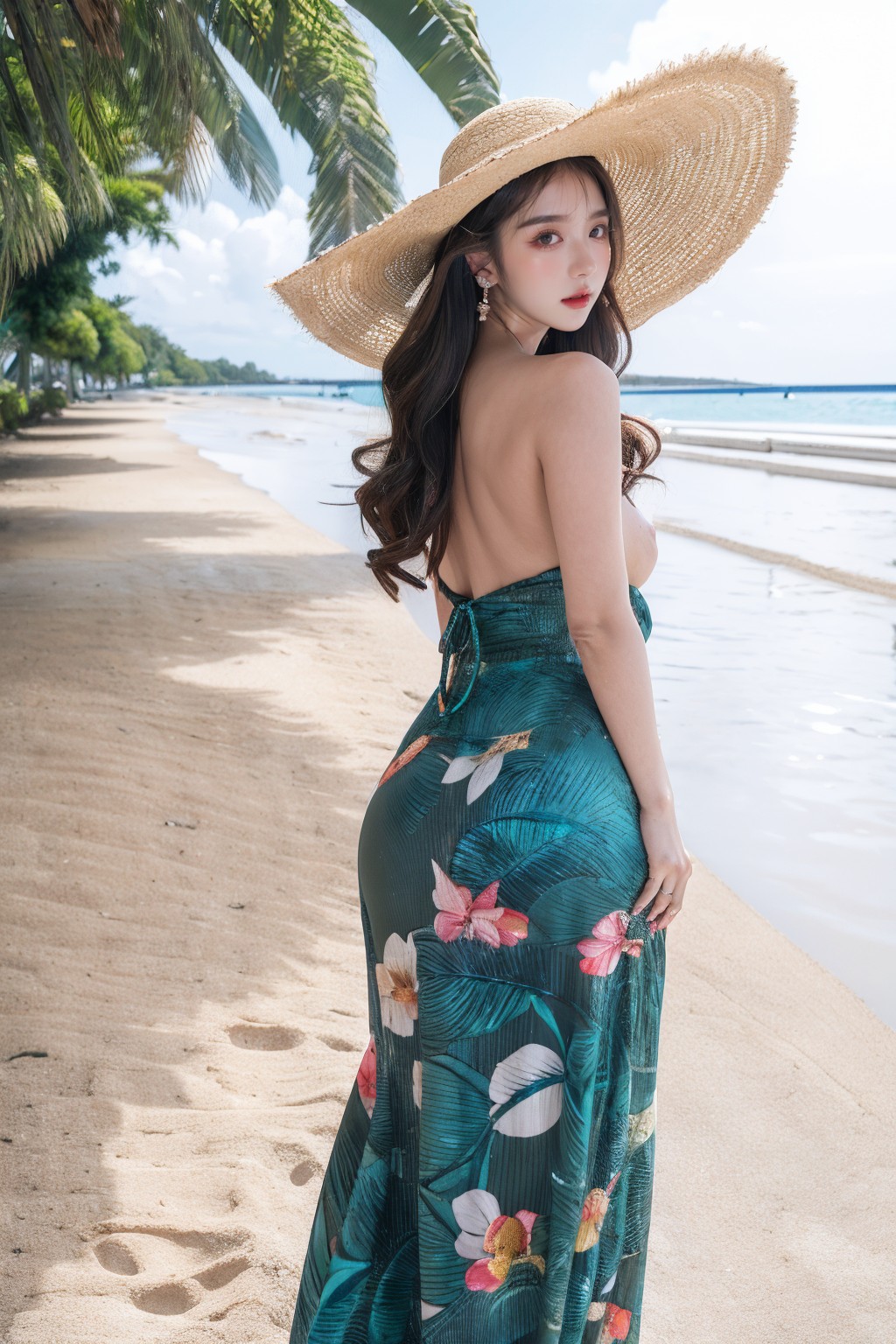 Flower pattern dress