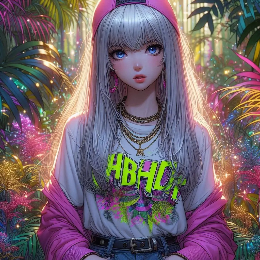 未來叢林中的龐克少女