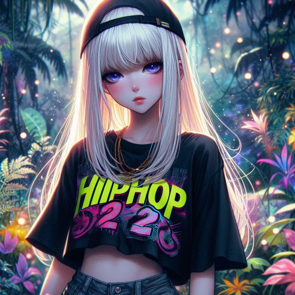 Punk Girl in the Jungle of the Future