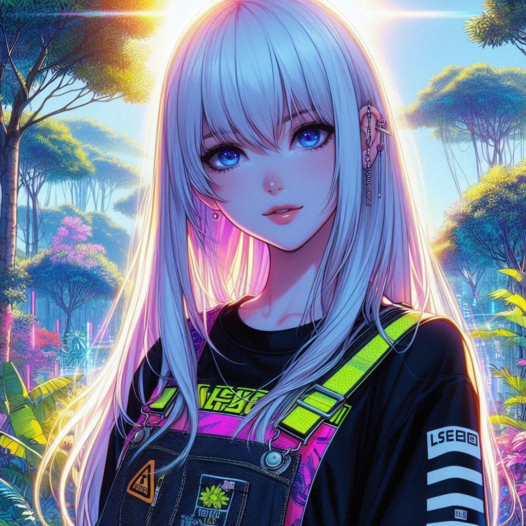 未來叢林中的龐克少女