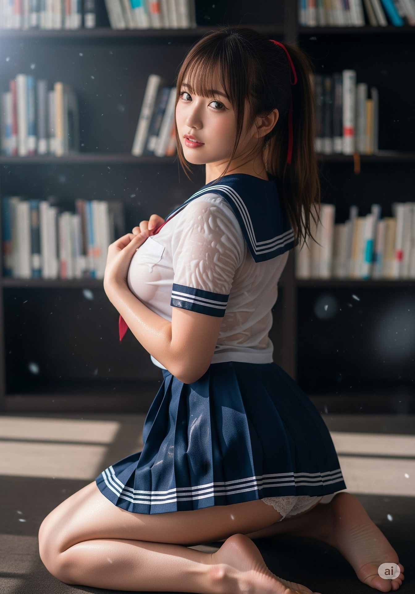 紫藤花下的凝眸