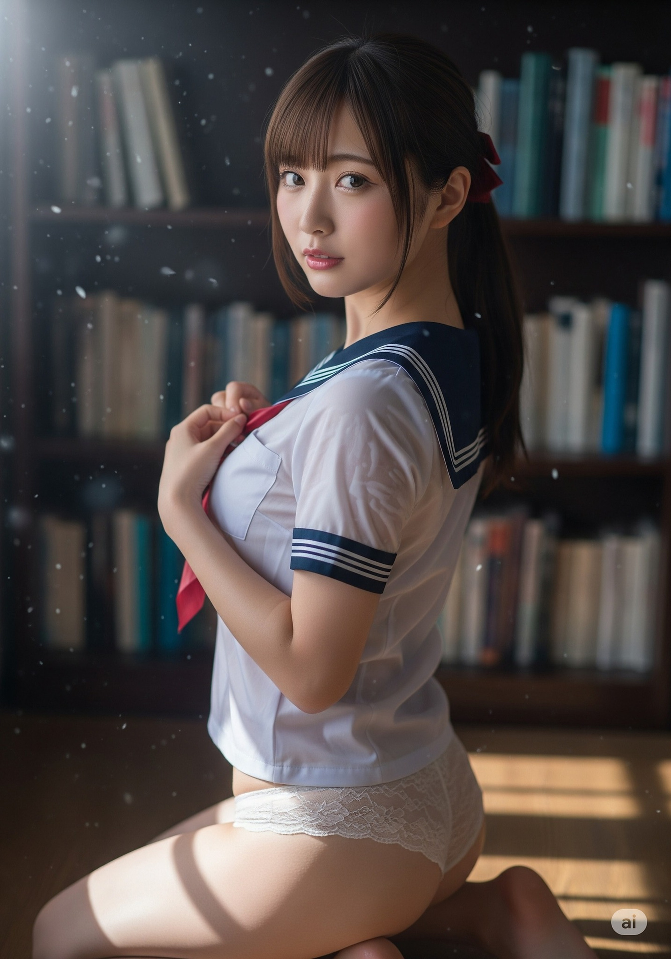 紫藤花下的凝眸