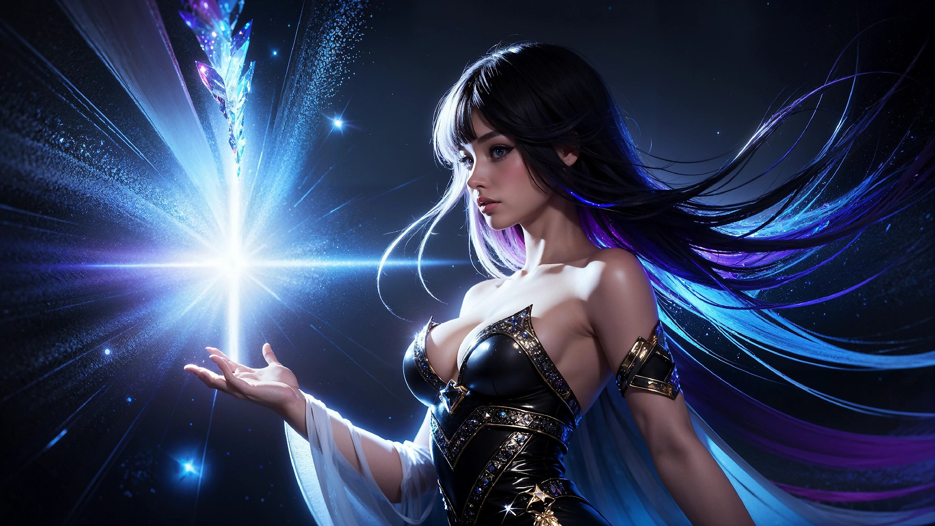 Vibrant Cosmic Princess Fashion