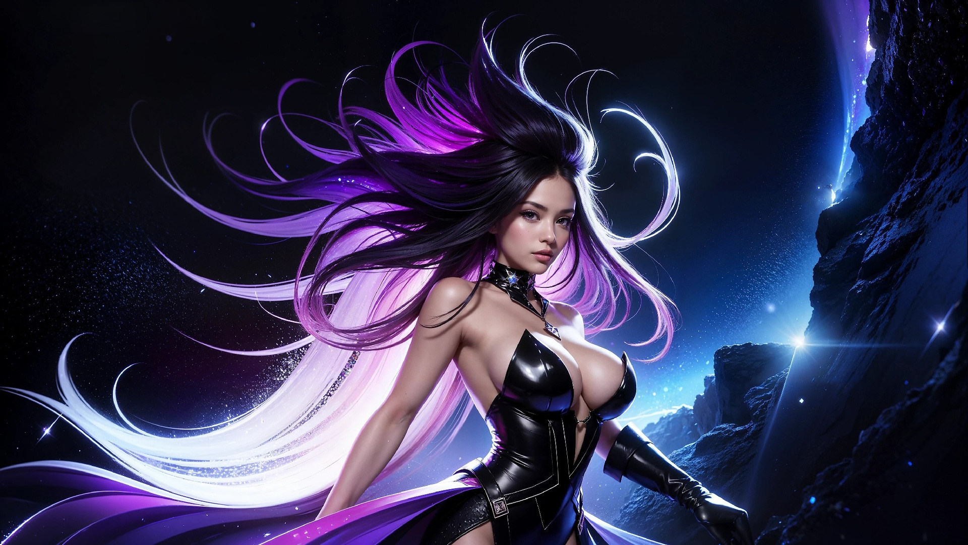 Vibrant Cosmic Princess Fashion