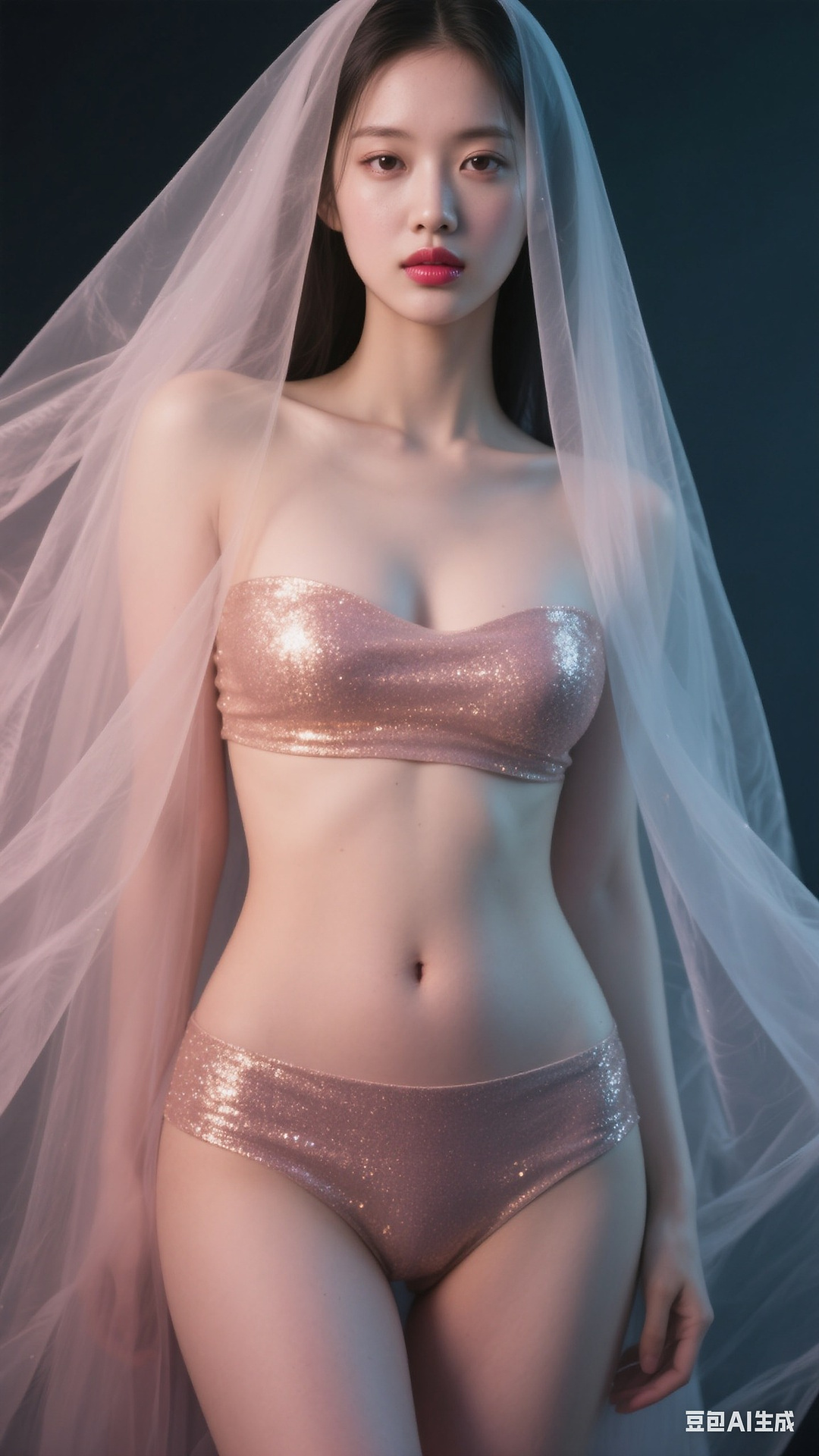 Shiny metallic fabric