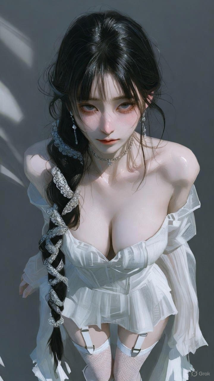 White off shoulder multilayer gauze