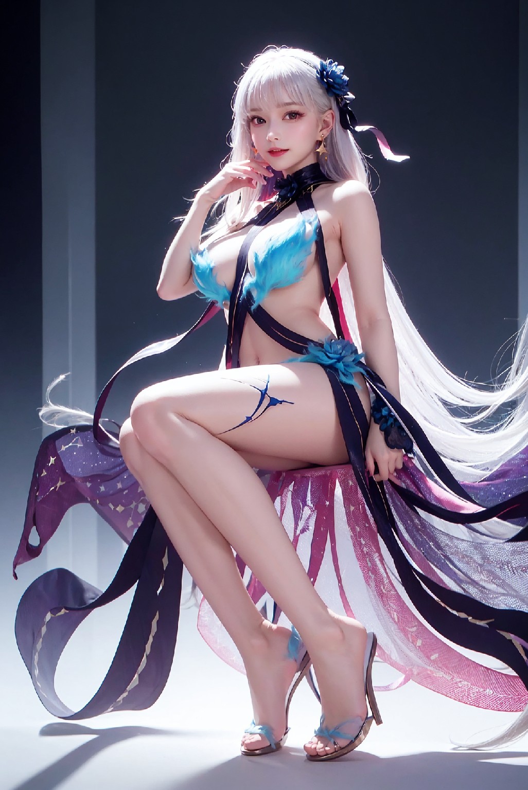 Kama-SwimsuitBlueFire