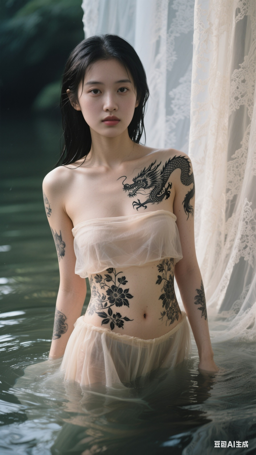 Tattooed Snake Scorpion Beauty