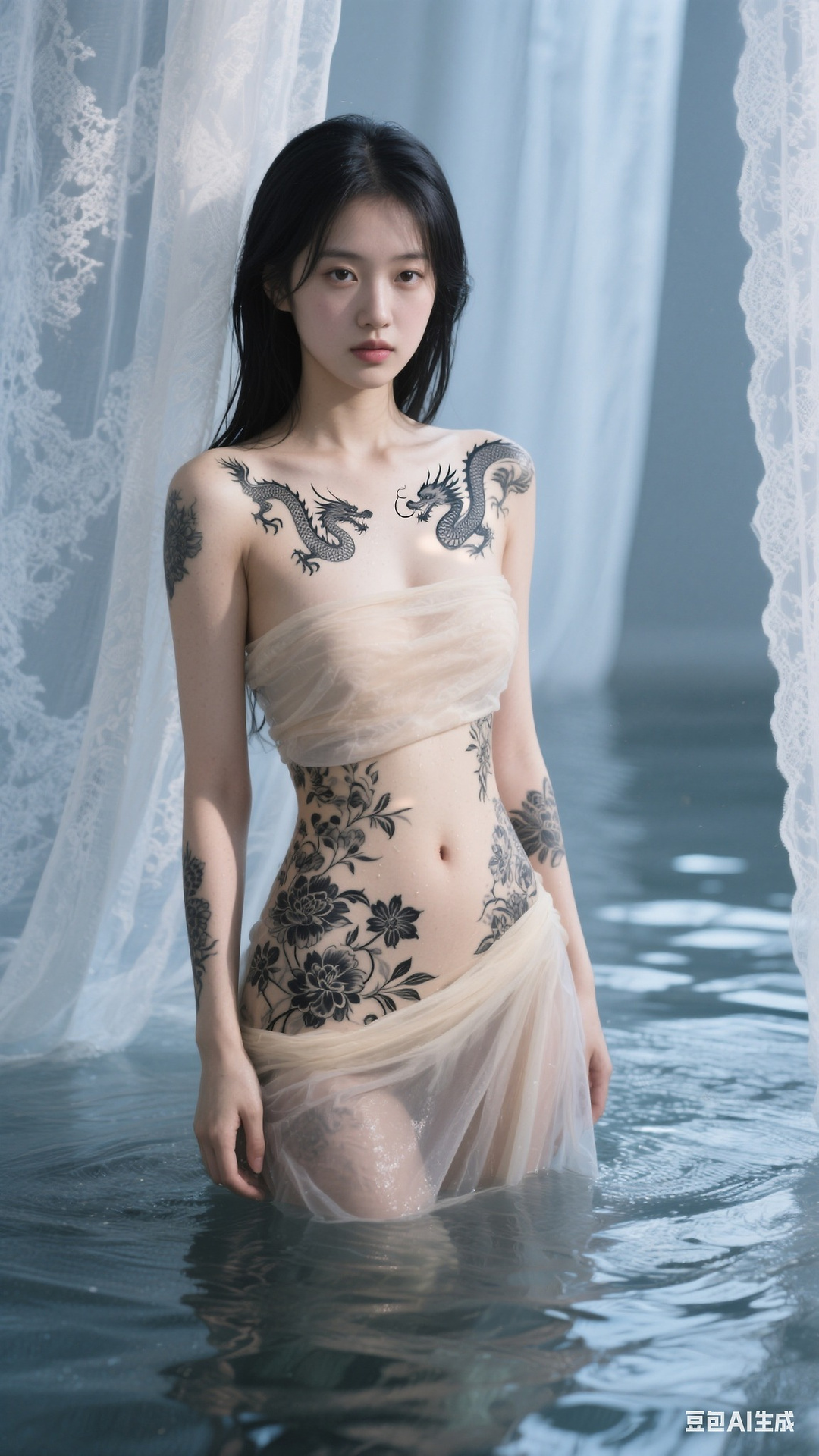 Tattooed Snake Scorpion Beauty