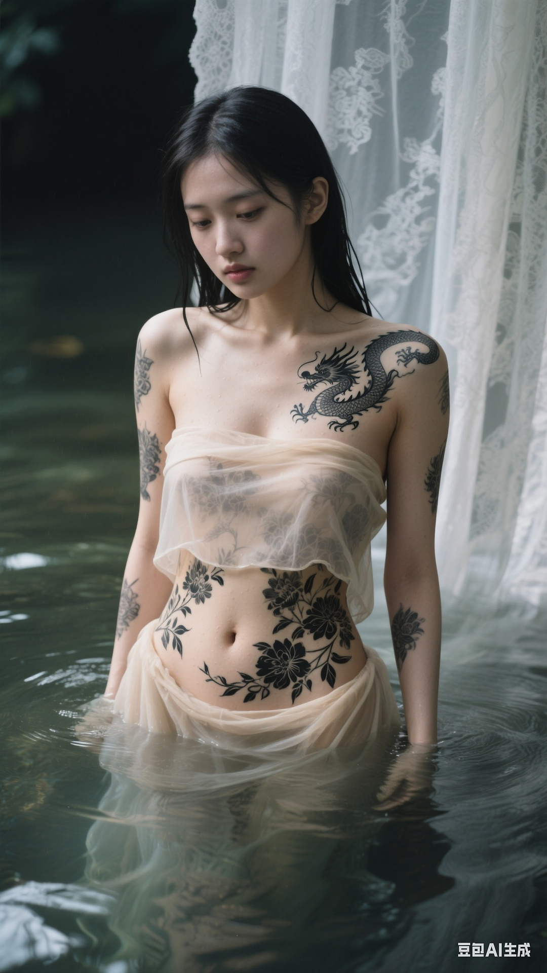 Tattooed Snake Scorpion Beauty