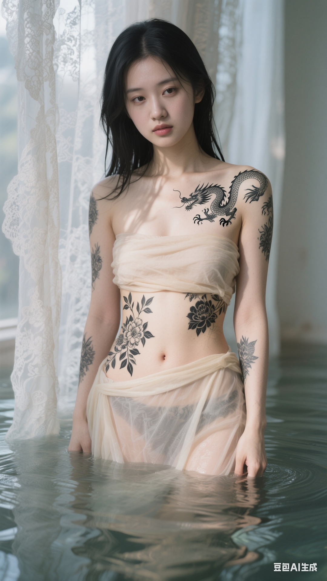 Tattooed Snake Scorpion Beauty