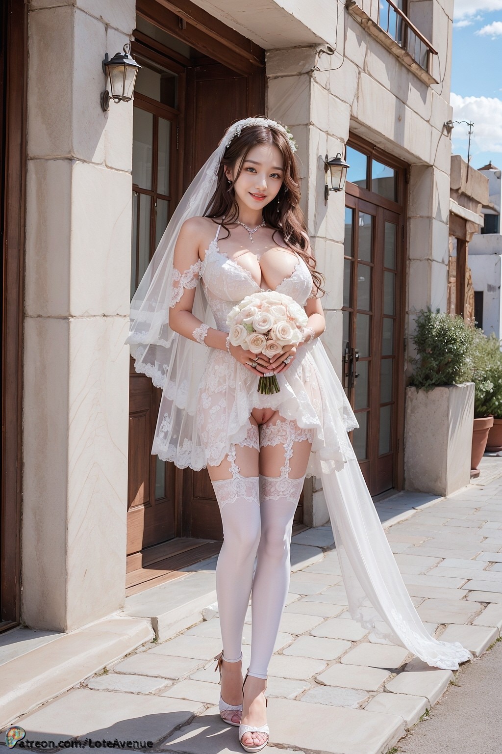 Santorini Bridal Cherry Blossoms