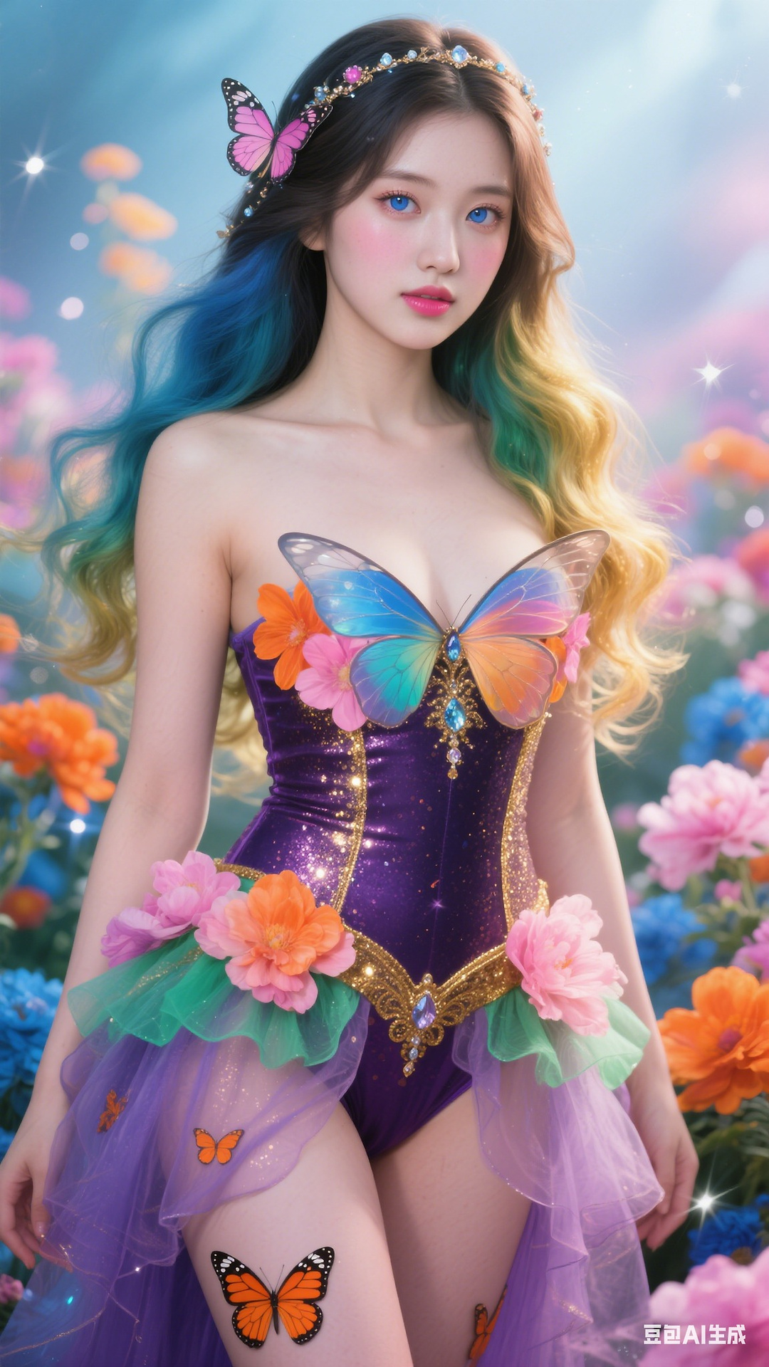 Petals and Butterfly Wings Tights