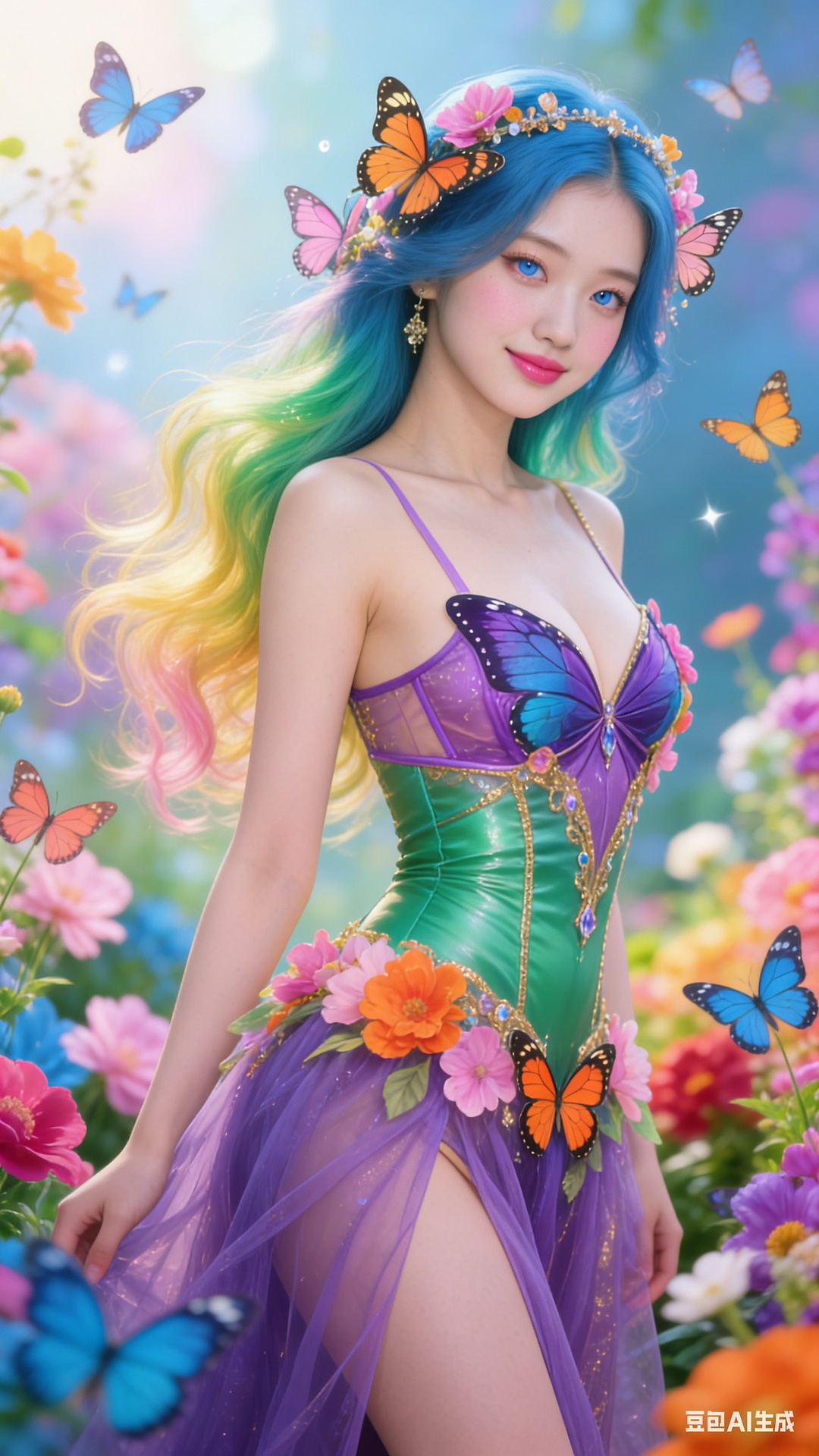 Petals and Butterfly Wings Tights