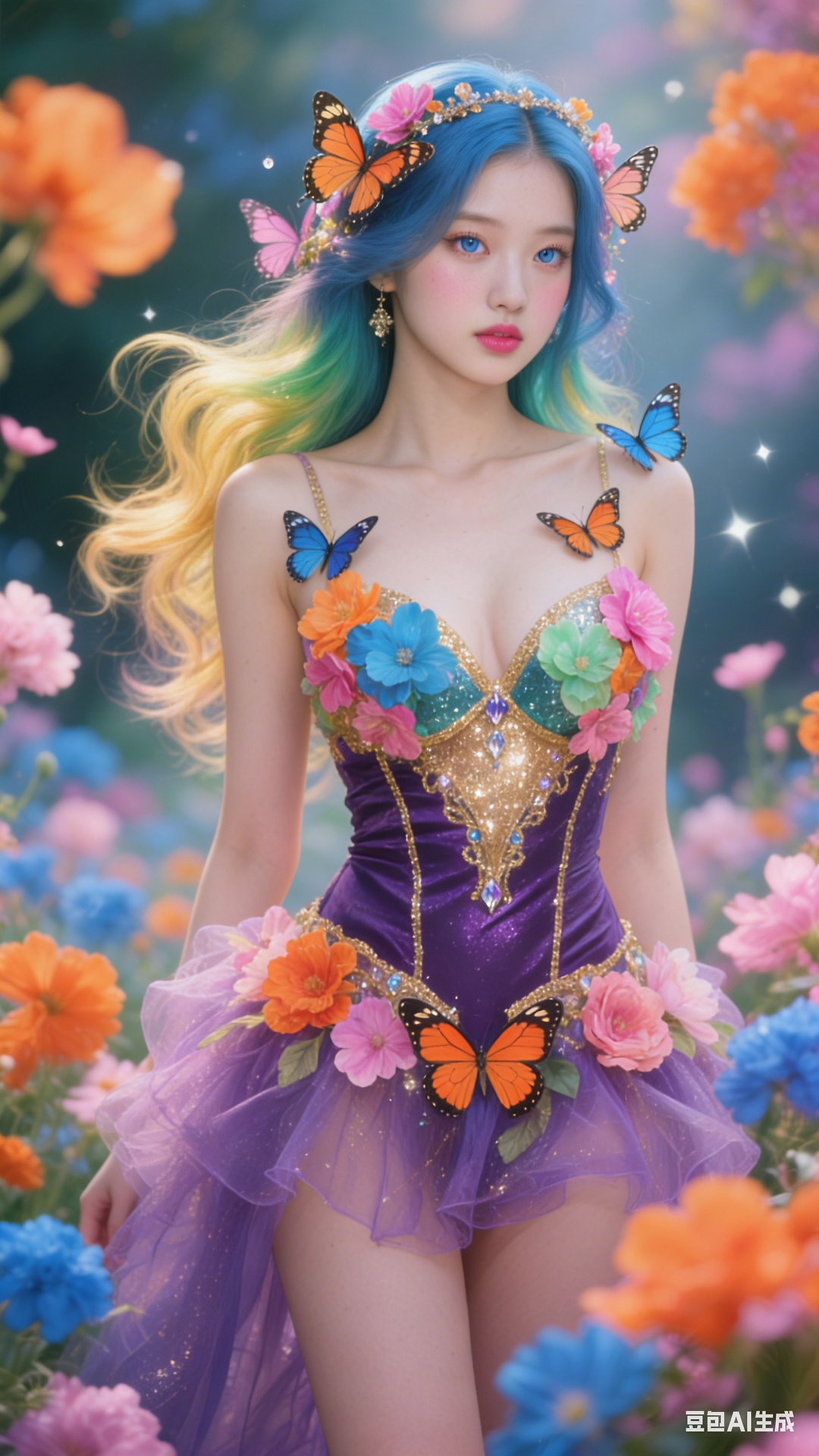 Petals and Butterfly Wings Tights