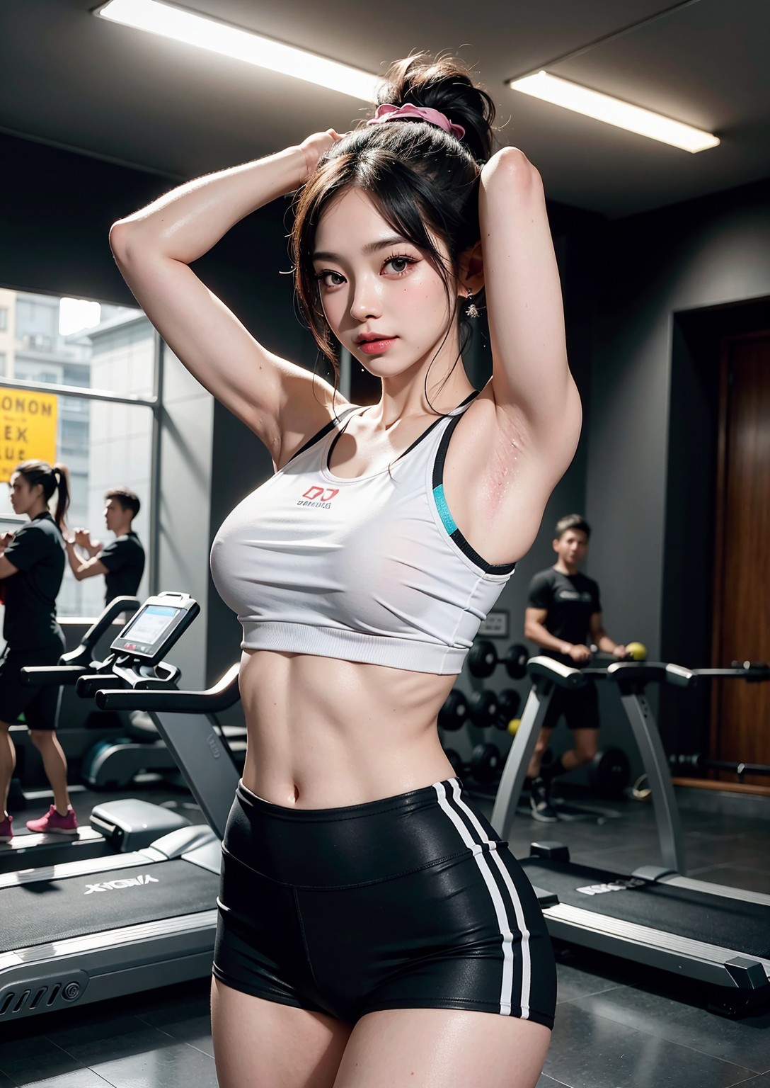 Fitness Girl with Perfect Body