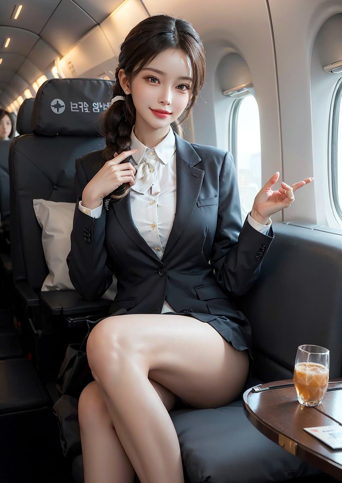 Lazy flight attendant