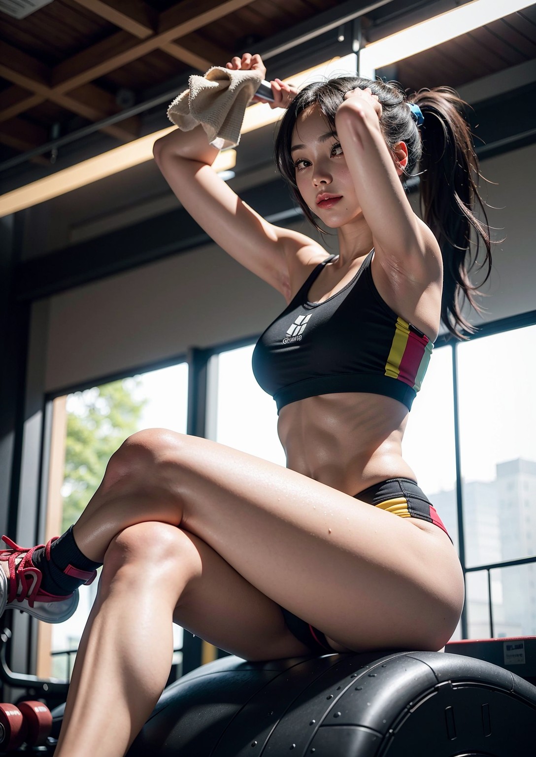 Fitness Girl with Perfect Body