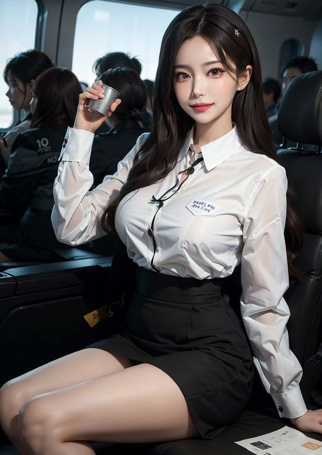 Lazy flight attendant