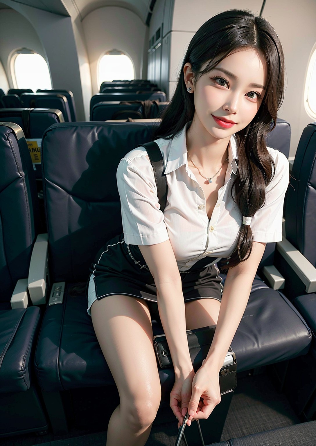 Lazy flight attendant