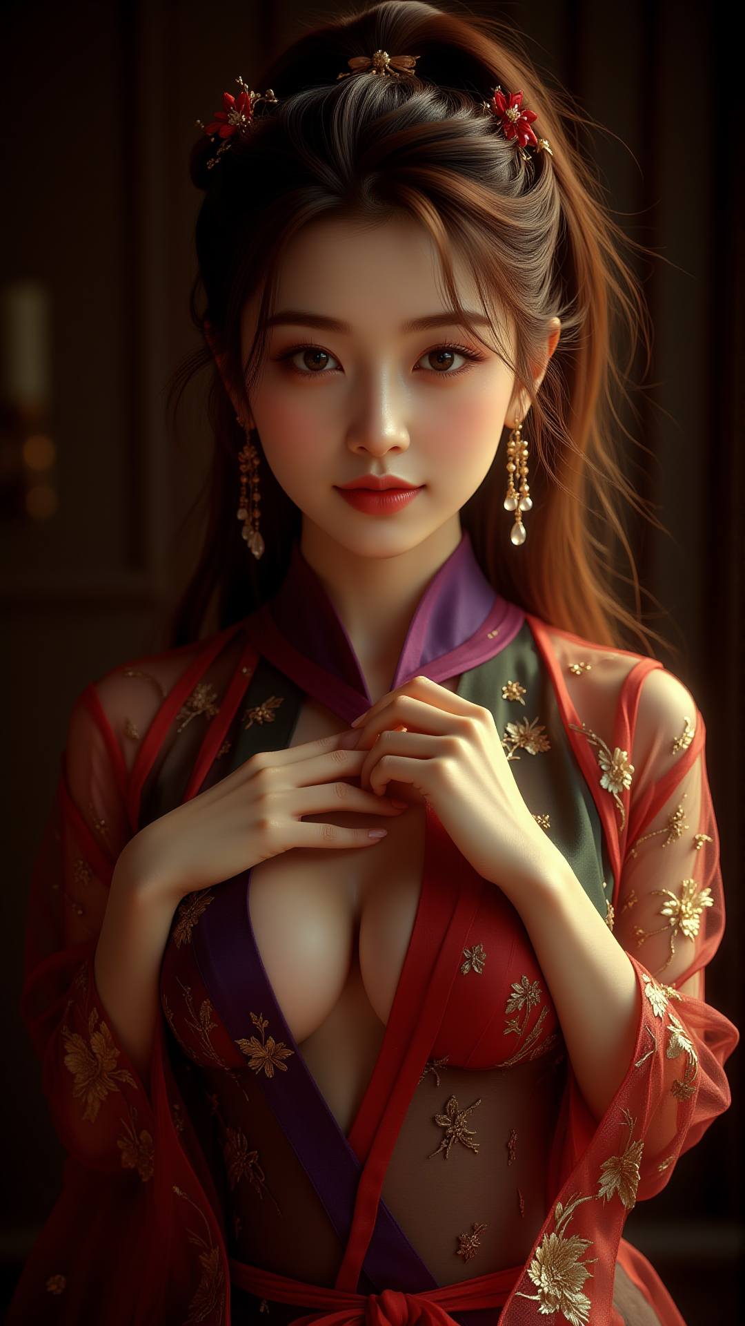 Embroidered cheongsam