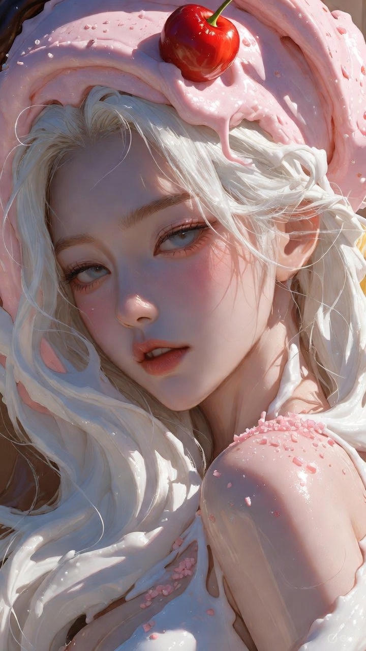 Cream Ice Cream Girl