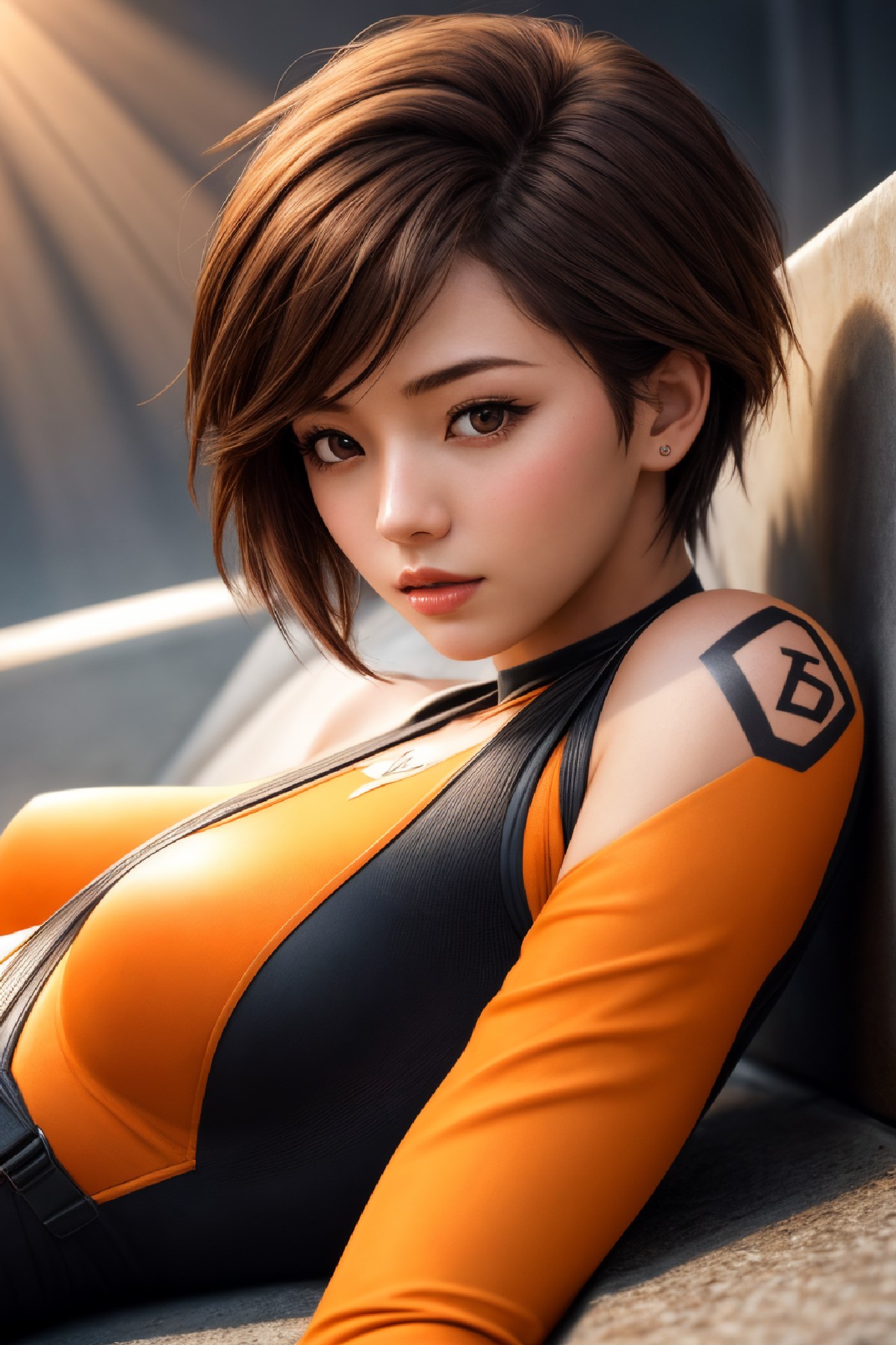 Lena Oxton, code-named "The Hunt"