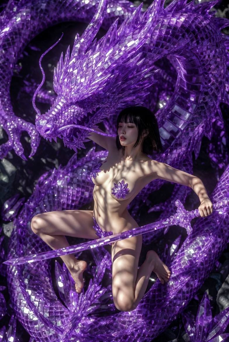Sister and Amethyst Dragon