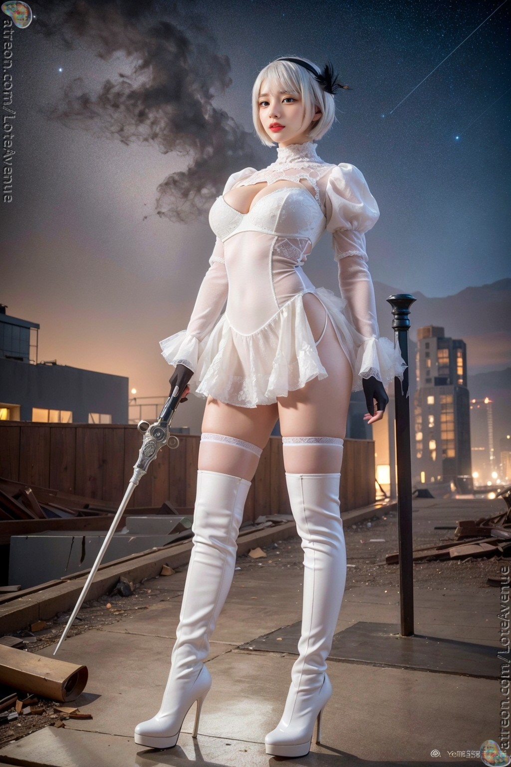 Kosa 2B Cosplay (White Version)