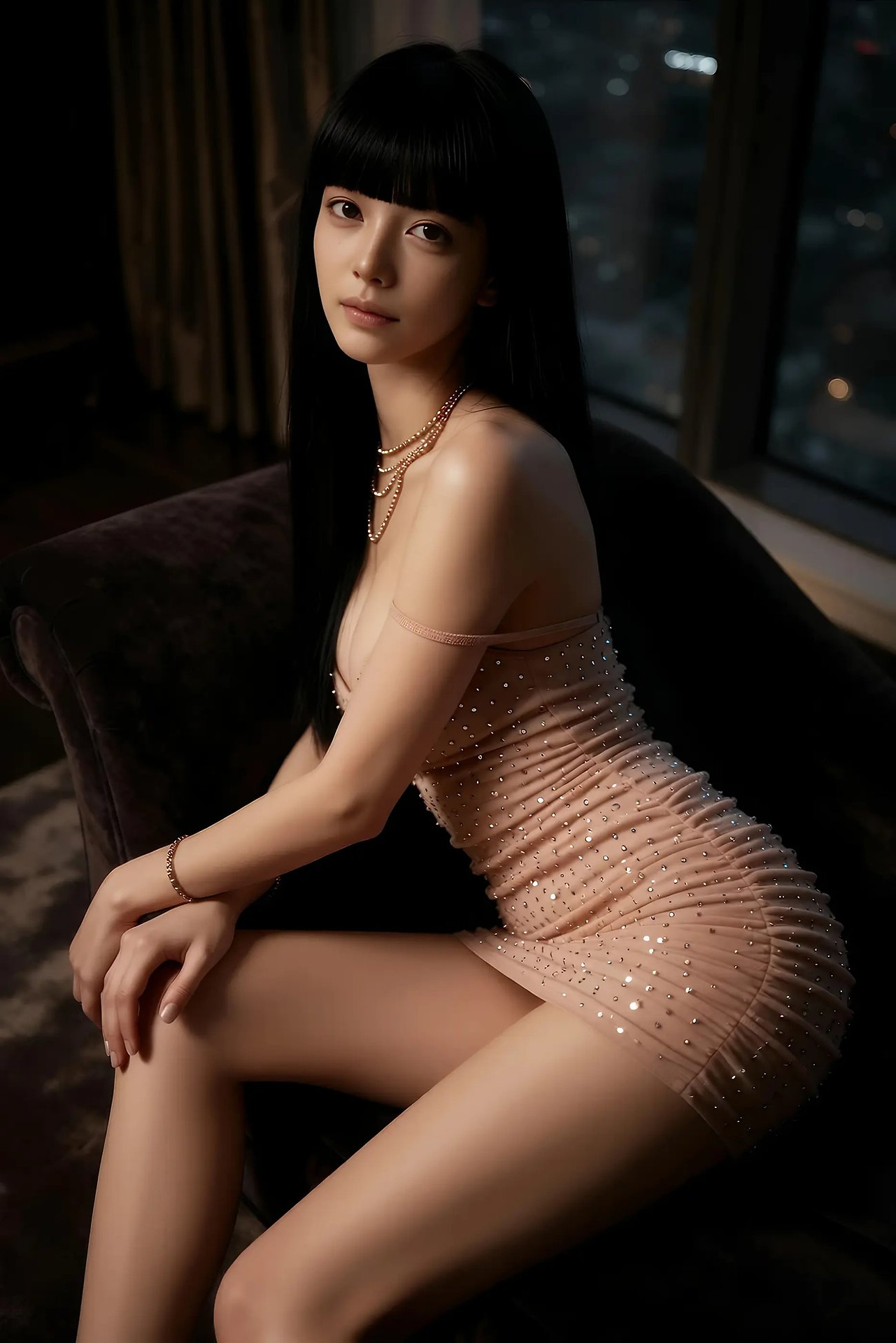 Nine Songs Lina - Sequin Strap Dress