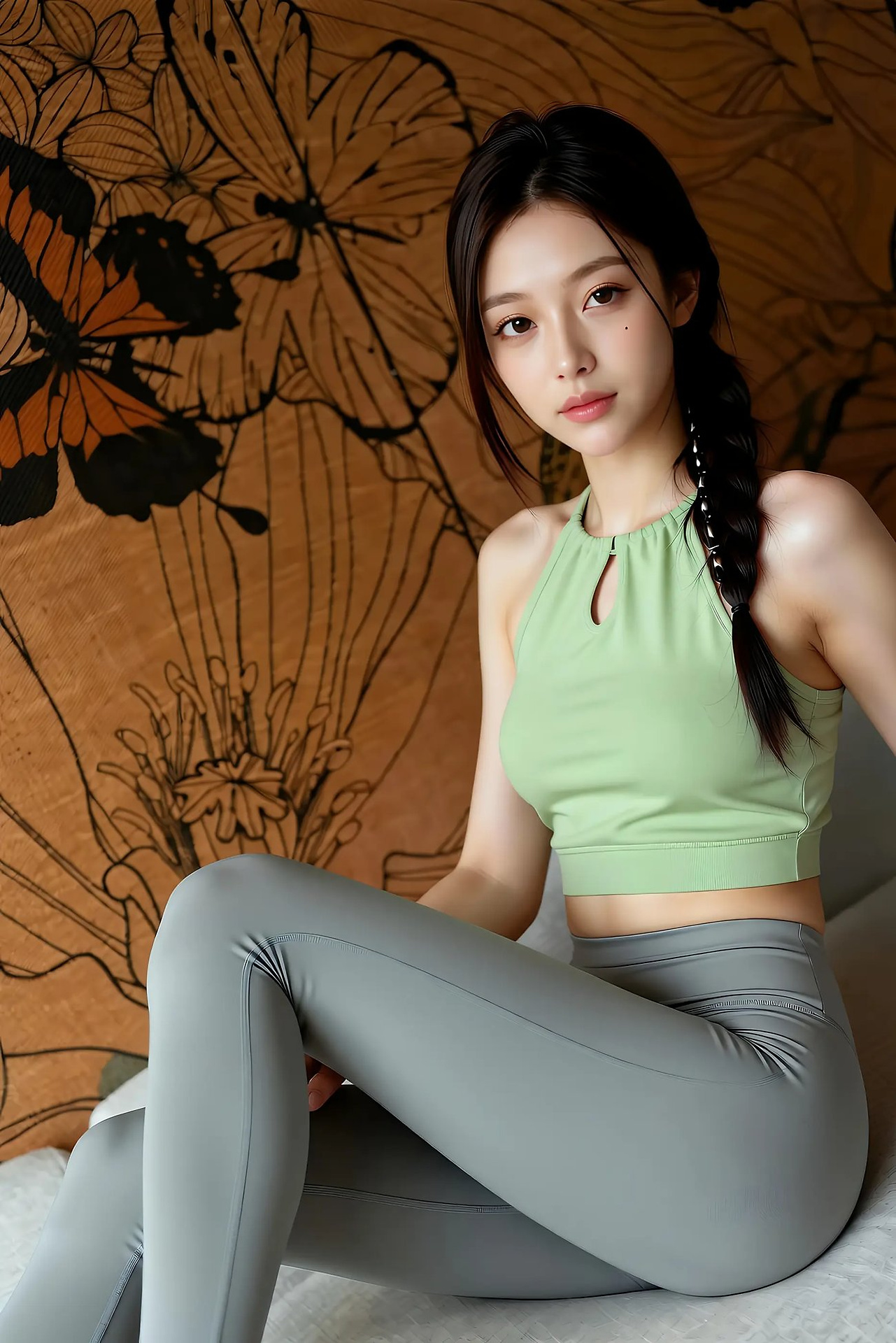 Sister Hee Lei - Avocado Green Digging Short Edition Sports Vest
